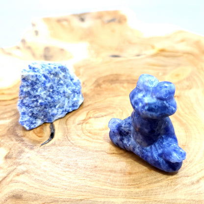 PETITES GRENOUILLES EN MÉDITATION EN PIERRES AU CHOIX - SCULPTURES UNIQUES & ARTISANALES