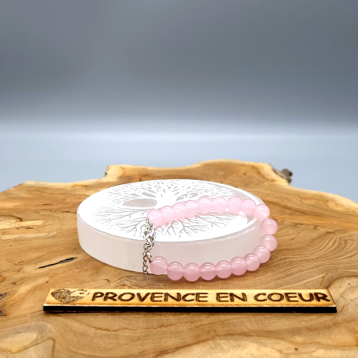 BRACELETS DE PERLES RONDES EN PIERRE DE QUARTZ ROSE - 2 TAILLES AU CHOIX - BIJOUX ARTISANAUX, UNIQUES & ORIGINAUX