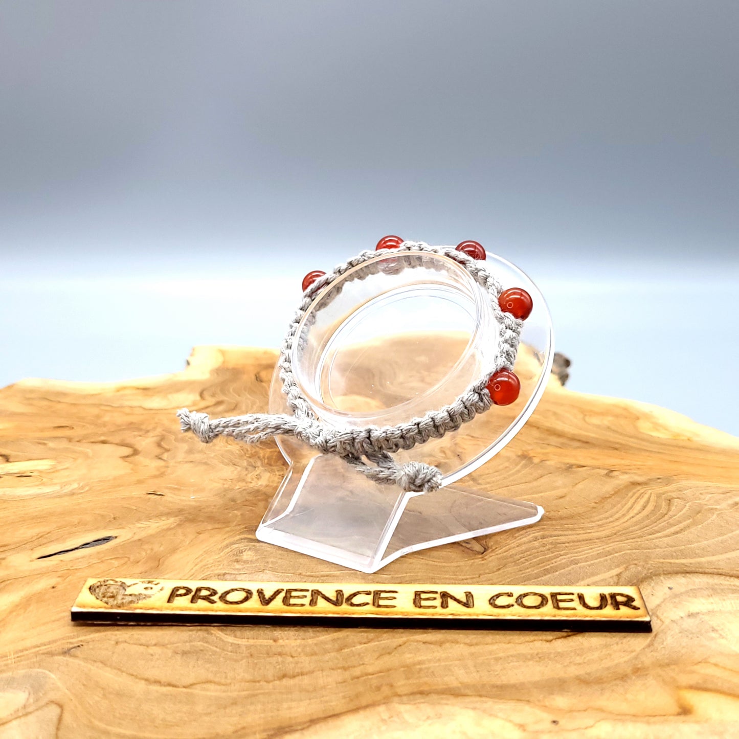 BRACELETS EN MACRAMÉ EN PIERRE AGATE AU CHOIX- AJUSTABLES & MIXTES, UNIQUES & ARTISANAUX