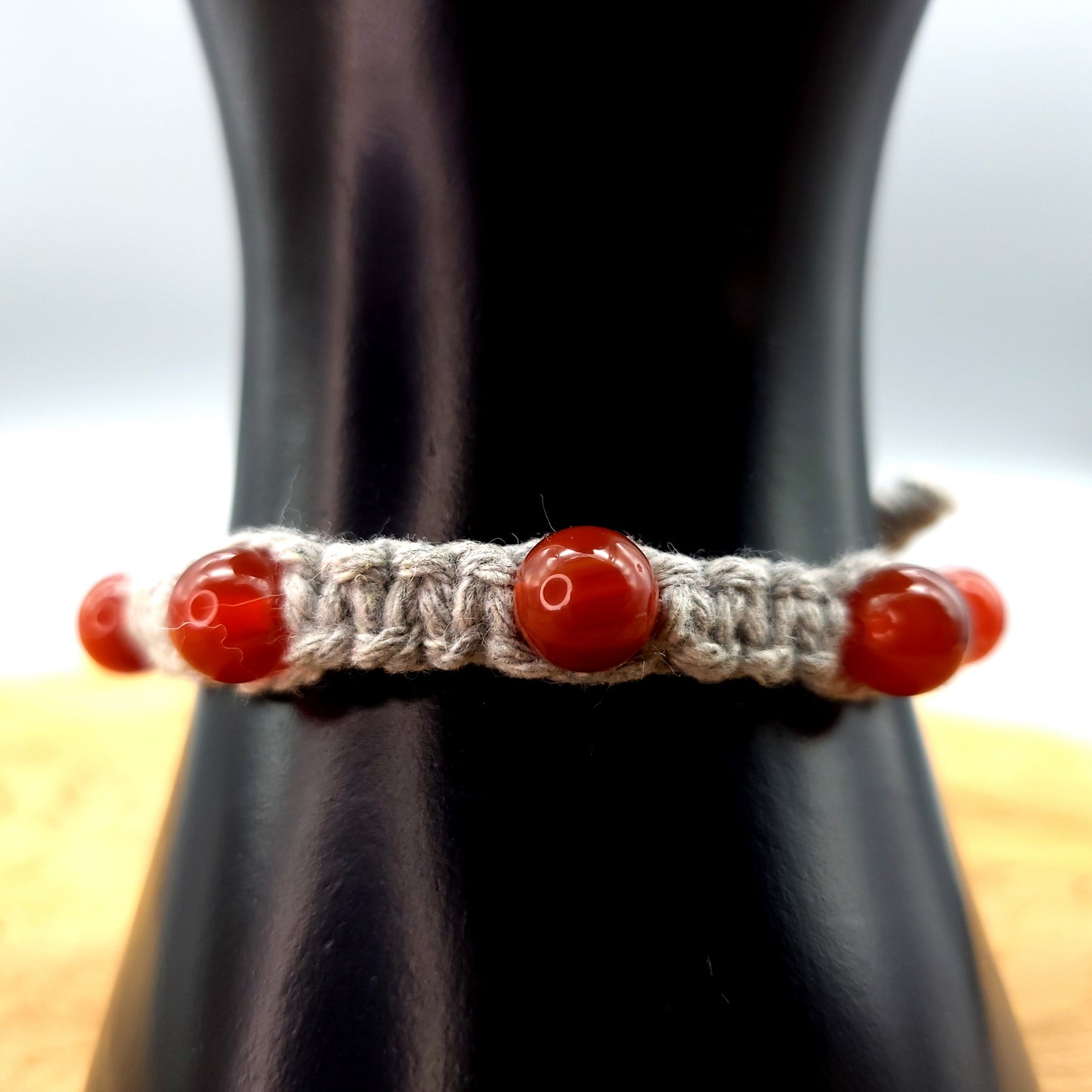 BRACELETS EN MACRAMÉ EN PIERRE AGATE AU CHOIX- AJUSTABLES & MIXTES, UNIQUES & ARTISANAUX