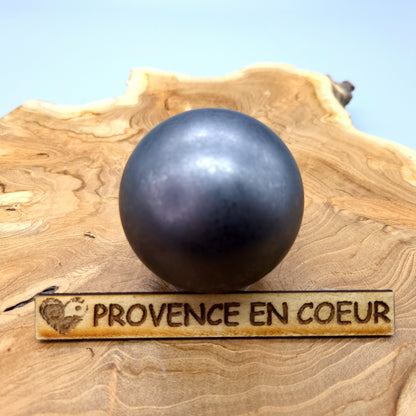 SCULPTURE SPHÈRE ou BOULE 3D EN PIERRE DE SHUNGITE N°4 - UNIQUE & ARTISANALE