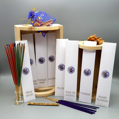DIVERS BÂTONS ENCENS PURIFIANTS (Sauge blanche, bois de santal et Lavande) - ARTISANAUX & NATURELS