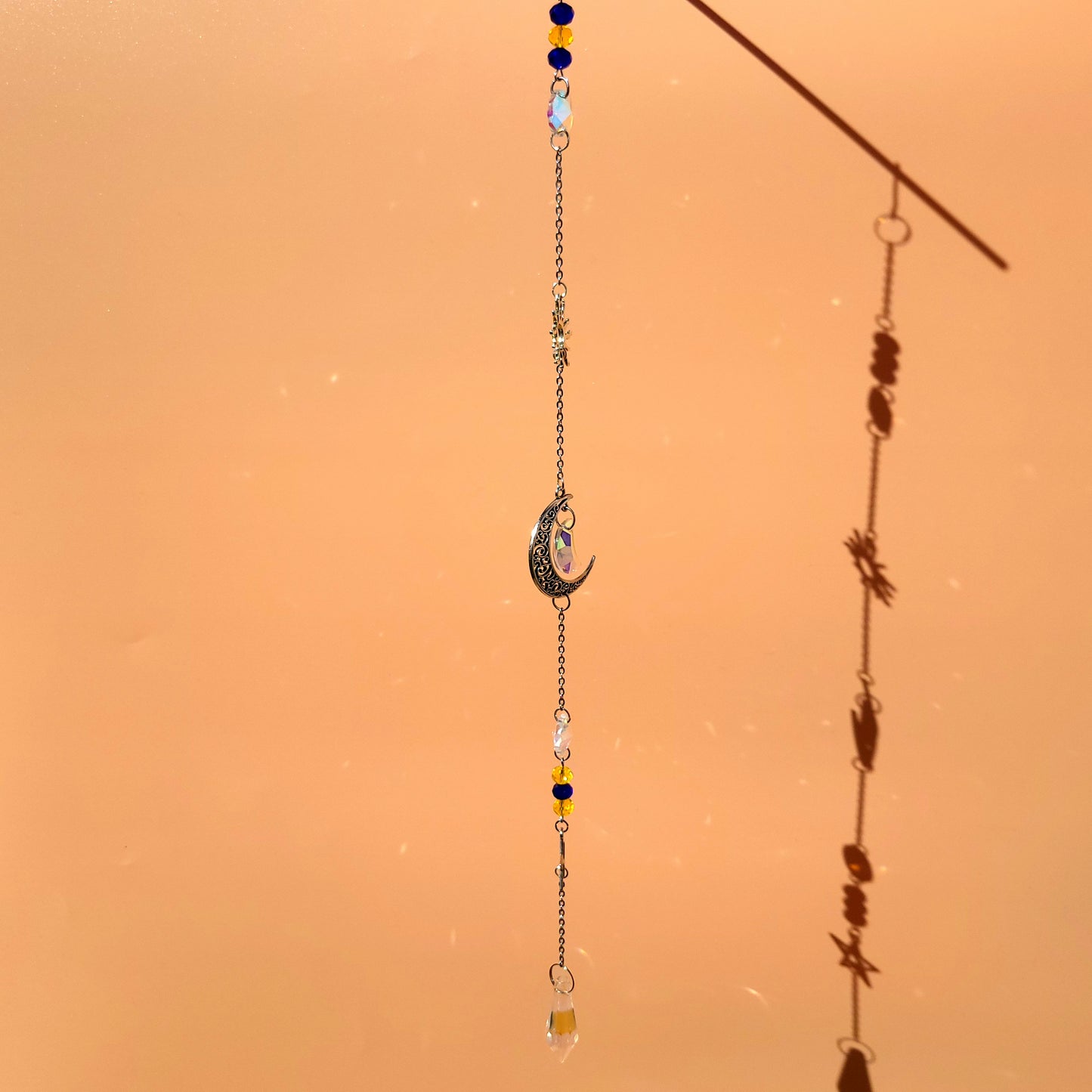 DÉCORATION SUNCATCHER " UNIVERS " avec SOLEIL, LUNE & ÉTOILE - ATTRAPE SOLEIL UNIQUE, ARTISANAL & ORIGINAL