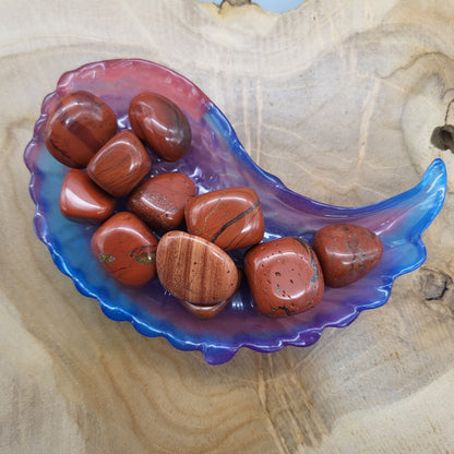 JASPE ROUGE EN PETITES PIERRES POLIES ET BRUTES