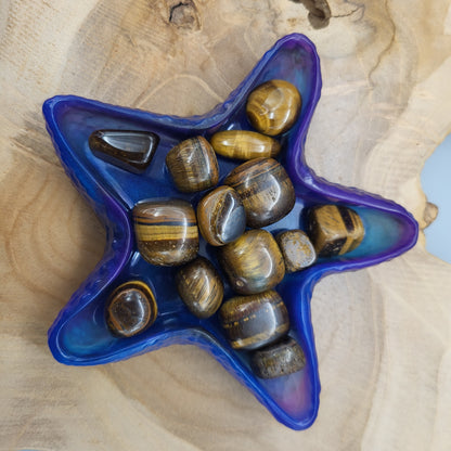 OEIL DU TIGRE EN PETITES PIERRES POLIES ET BRUTES