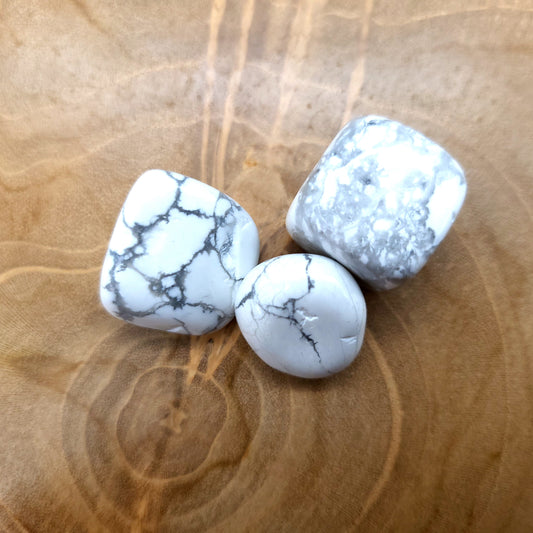 HOWLITE BLANCHE EN PETITES PIERRES POLIES ET BRUTES