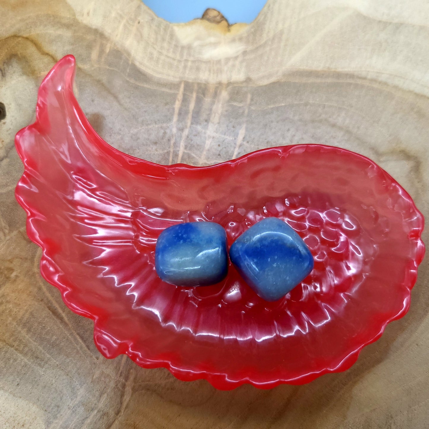 AVENTURINE BLEUE EN PETITES PIERRES POLIES ET BRUTES