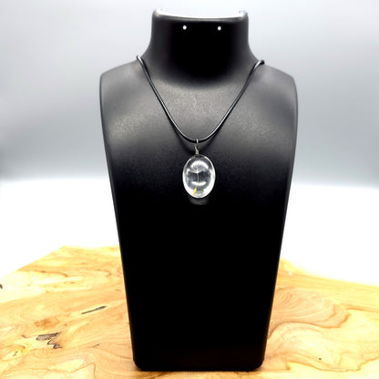 COLLIERS + PENDENTIF VRAIES GRAINES DE PISSENLITS SOUS VERRE - UNIQUES, ORIGINAUX & ARTISANAUX