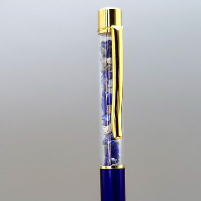 DIVERS STYLOS à BILLES EN PIERRES SEMI-PRÉCIEUSES (base métal doré...) - COULEURS & PIERRES AU CHOIX