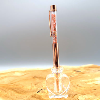 DIVERS STYLOS à BILLES EN PIERRES SEMI-PRÉCIEUSES (base métal doré...) - COULEURS & PIERRES AU CHOIX