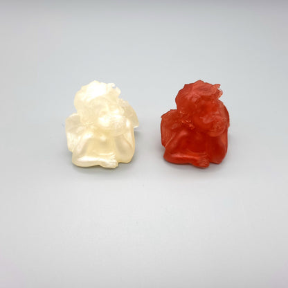 FIGURINE BISOUS D' ANGE GARDIEN + RELIEFS 3D EN RÉSINE - DIVERS COLORIS UNIQUES, ARTISANAUX & ORIGINAUX