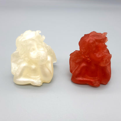 FIGURINE BISOUS D' ANGE GARDIEN + RELIEFS 3D EN RÉSINE - DIVERS COLORIS UNIQUES, ARTISANAUX & ORIGINAUX