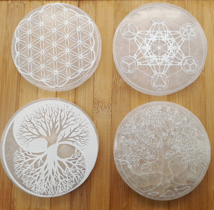 PLAQUE EN SÉLÉNITE GRAVÉE MÉTATRON - STATION DE RECHARGE - UNIQUE, ORIGINALE & ARTISANALE