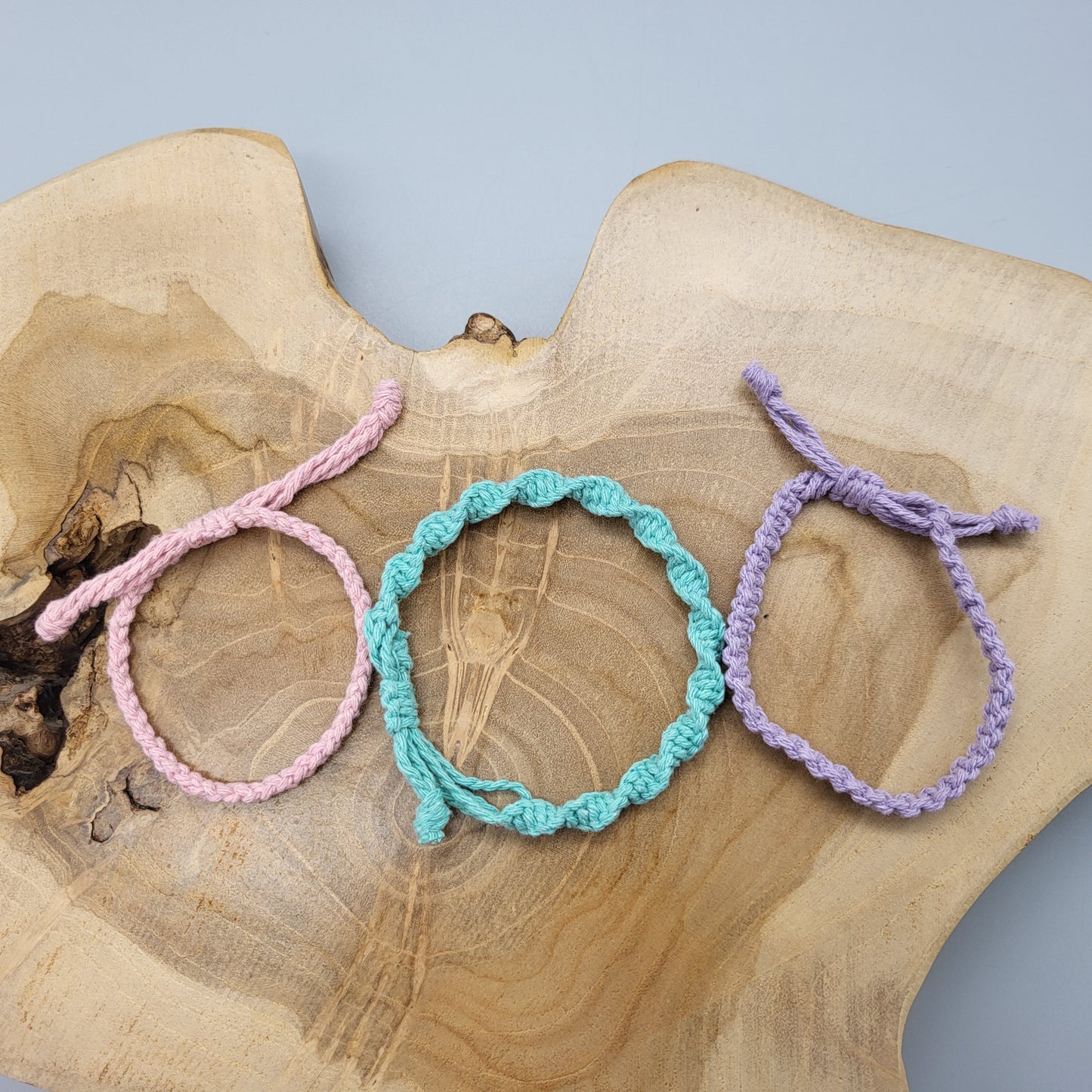 BRACELETS MACRAMÉ UNIS 3 TYPES DE NŒUDS - AJUSTABLE & MIXTE, UNIQUE & ARTISANAL