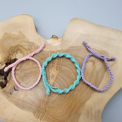 BRACELETS MACRAMÉ UNIS 3 TYPES DE NŒUDS - AJUSTABLE & MIXTE, UNIQUE & ARTISANAL