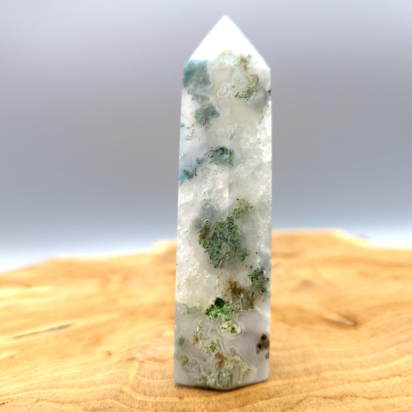 TOUR en POINTE EN PIERRE AGATE MOUSSE - UNIQUE & ARTISANALE