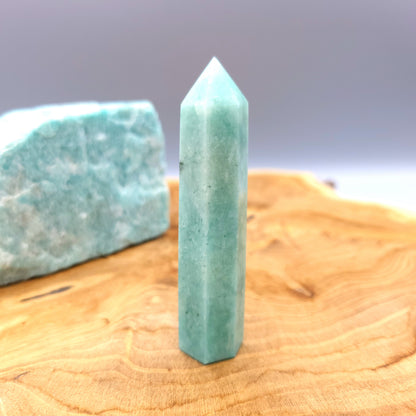 TOURS en POINTES EN PIERRE AMAZONITE AU CHOIX - UNIQUES & ARTISANALES