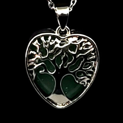 COLLIERS + PENDENTIFS COEURS + ARBRES DE VIE EN PIERRE AVENTURINE VERTE - BIJOUX ARTISANAUX, UNIQUES & ORIGINAUX