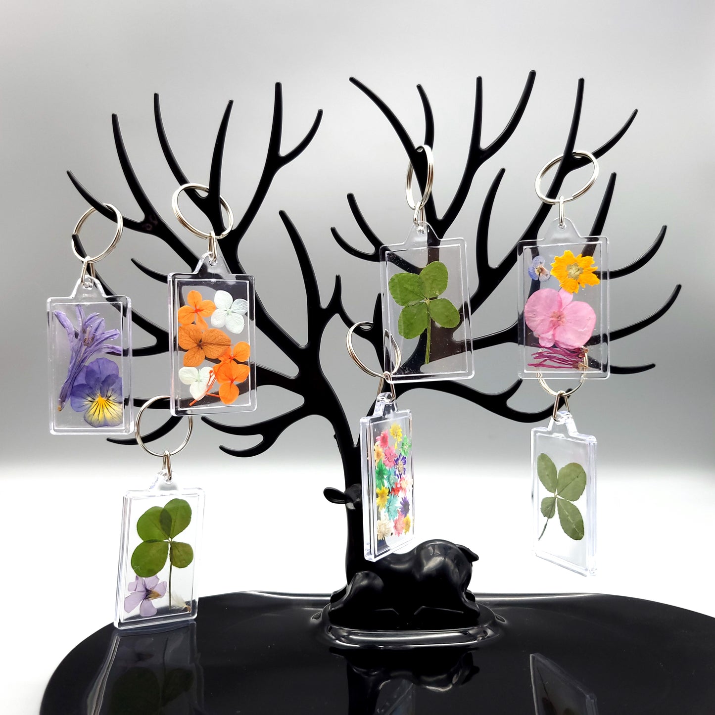 MAGNIFIQUES PORTE-CLÉS DE TRÈFLES A 4 FEUILLES - UNIQUES, ORIGINAUX & ARTISANAUX