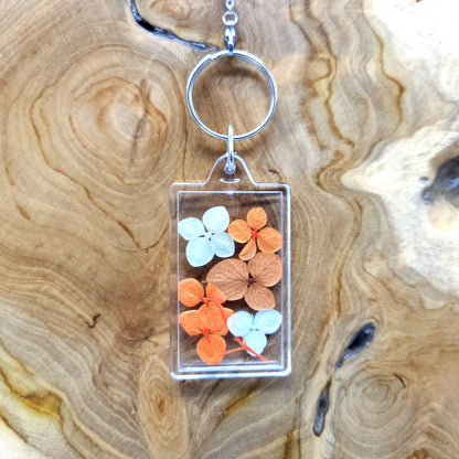 MAGNIFIQUES PORTE-CLÉS DE VRAIES FLEURS SÉCHÉES - UNIQUES, ORIGINAUX & ARTISANAUX