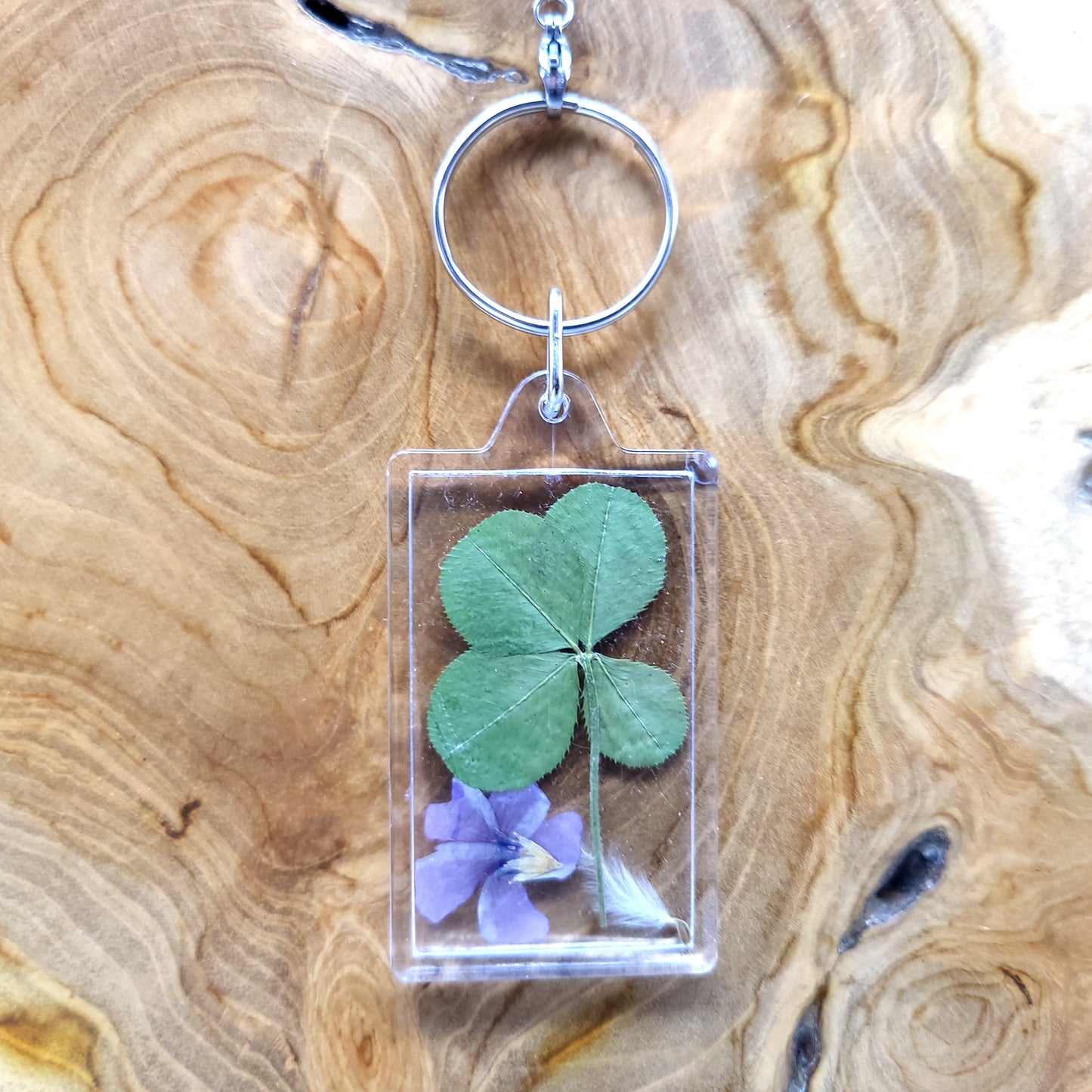 MAGNIFIQUES PORTE-CLÉS DE TRÈFLES A 4 FEUILLES - UNIQUES, ORIGINAUX & ARTISANAUX