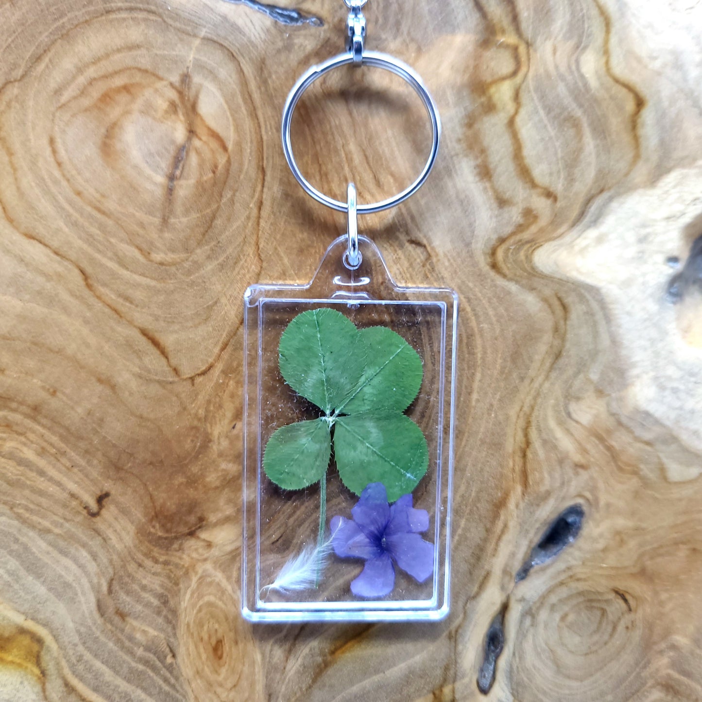 MAGNIFIQUES PORTE-CLÉS DE TRÈFLES A 4 FEUILLES - UNIQUES, ORIGINAUX & ARTISANAUX