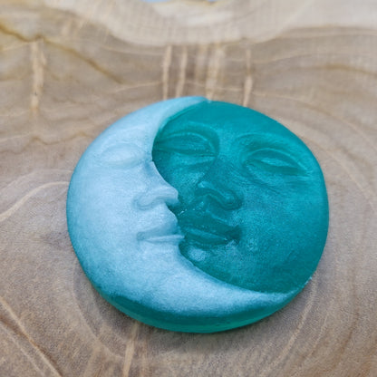 MAGNETS DUO SOLEIL + LUNE EN RÉSINE 2D - COLORIS AU CHOIX - UNIQUES, ARTISANAUX & ORIGINAUX