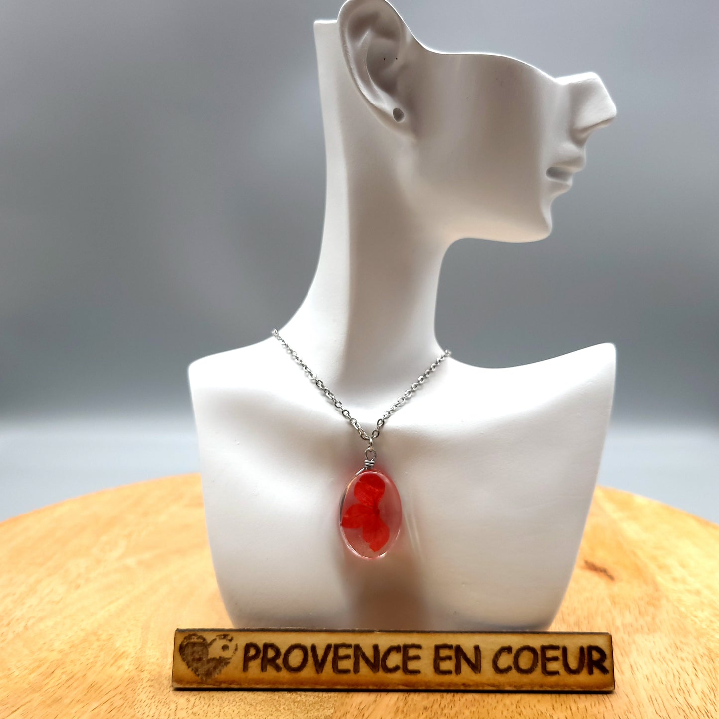 DIVERS COLLIERS + PENDENTIFS DE VRAIES FLEURS SOUS VERRE - UNIQUES, ORIGINAUX & ARTISANAUX
