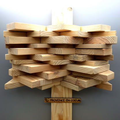 TABLEAU EN PUZZLES TRIANGLES EN 3D EN BOIS N°4 - DÉCORATION ARTISANALE, ORIGINALE & UNIQUE