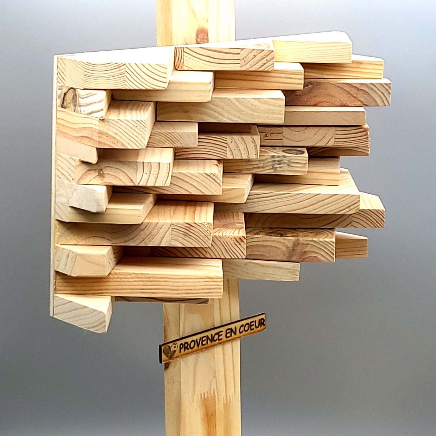 TABLEAU EN PUZZLES TRIANGLES EN 3D EN BOIS N°4 - DÉCORATION ARTISANALE, ORIGINALE & UNIQUE