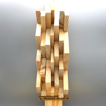 TABLEAU EN PUZZLES TRIANGLES EN 3D EN BOIS N°5 - DÉCORATION ARTISANALE, ORIGINALE & UNIQUE