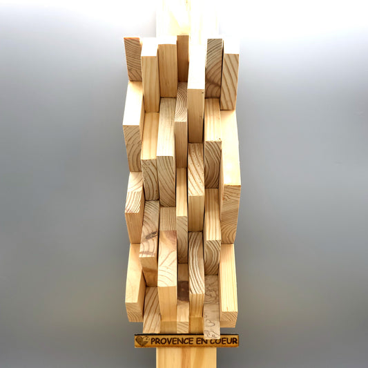 TABLEAU EN PUZZLES TRIANGLES EN 3D EN BOIS N°5 - DÉCORATION ARTISANALE, ORIGINALE & UNIQUE