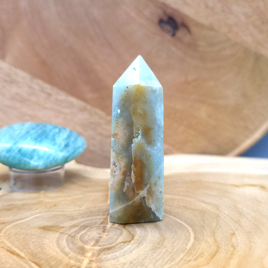 TOURS en POINTES EN PIERRE AMAZONITE AU CHOIX - UNIQUES & ARTISANALES