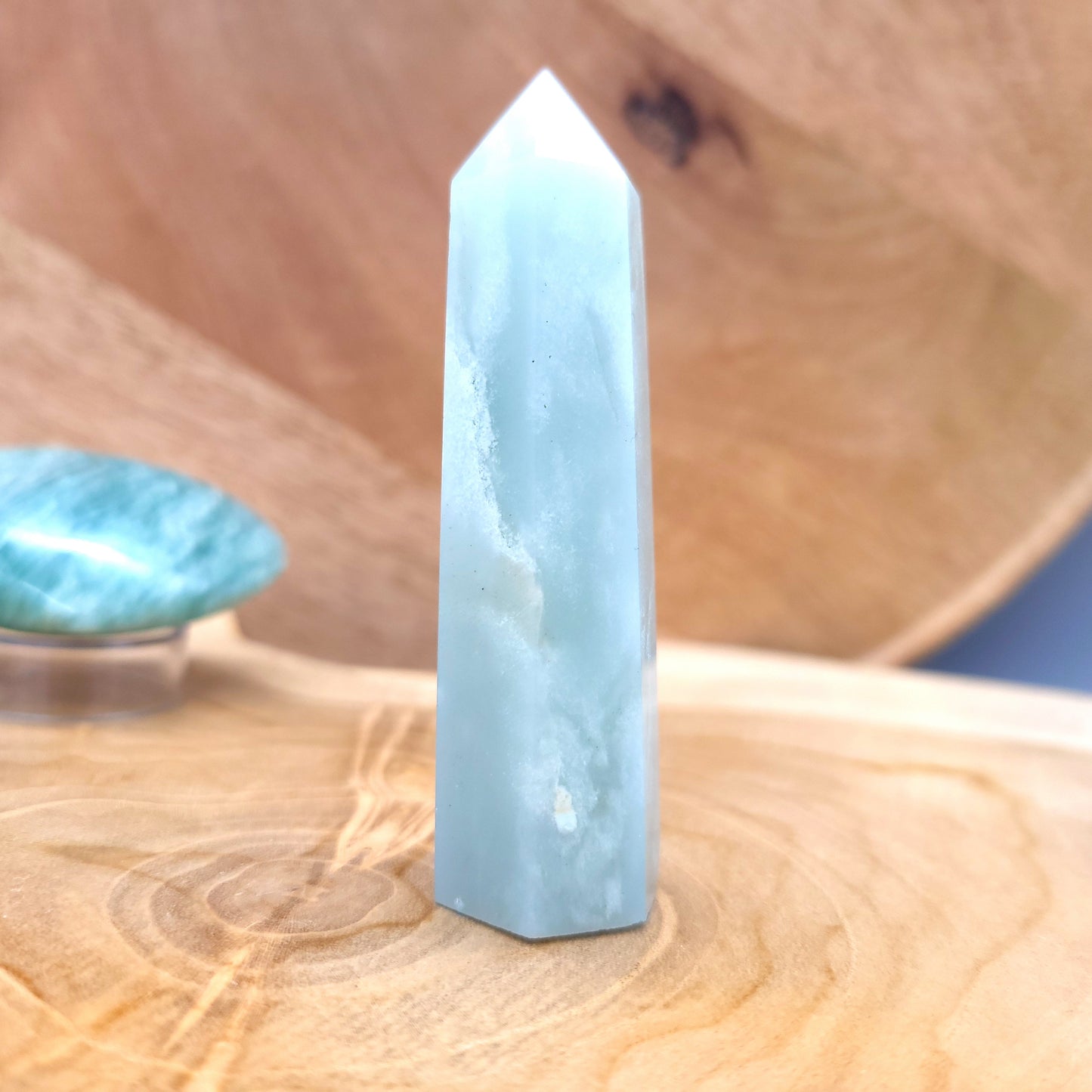 TOURS en POINTES EN PIERRE AMAZONITE AU CHOIX - UNIQUES & ARTISANALES