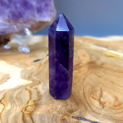 TOURS en POINTES EN PIERRE AMÉTHYSTE RUBANÉE AU CHOIX - UNIQUES & ARTISANALES