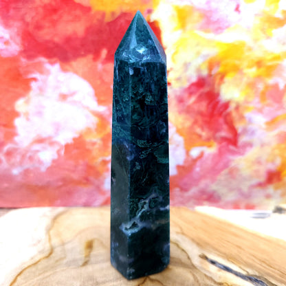 TOUR en POINTE EN PIERRE AGATE MOUSSE - UNIQUE & ARTISANALE