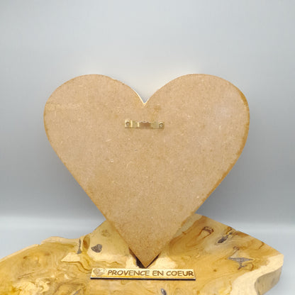 TABLEAU COEUR EN PUZZLES CUBES EN 3D EN BOIS VERNIS N°3 - DÉCORATION ARTISANALE, ORIGINALE & UNIQUE