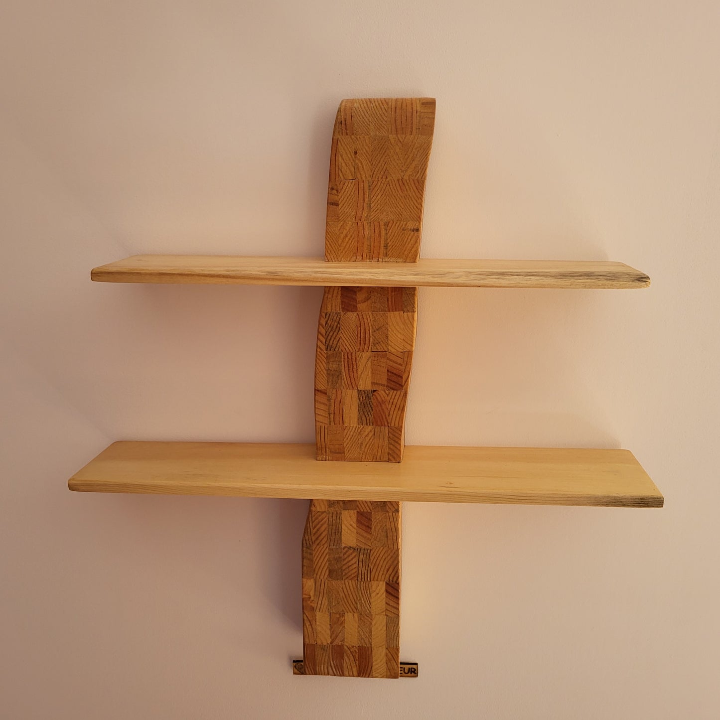 ÉTAGÈRE PUZZLE EN BOIS  + 2 TABLETTES EN PIN - MODÈLE ÉCOLO, ARTISANAL, ORIGINAL & UNIQUE