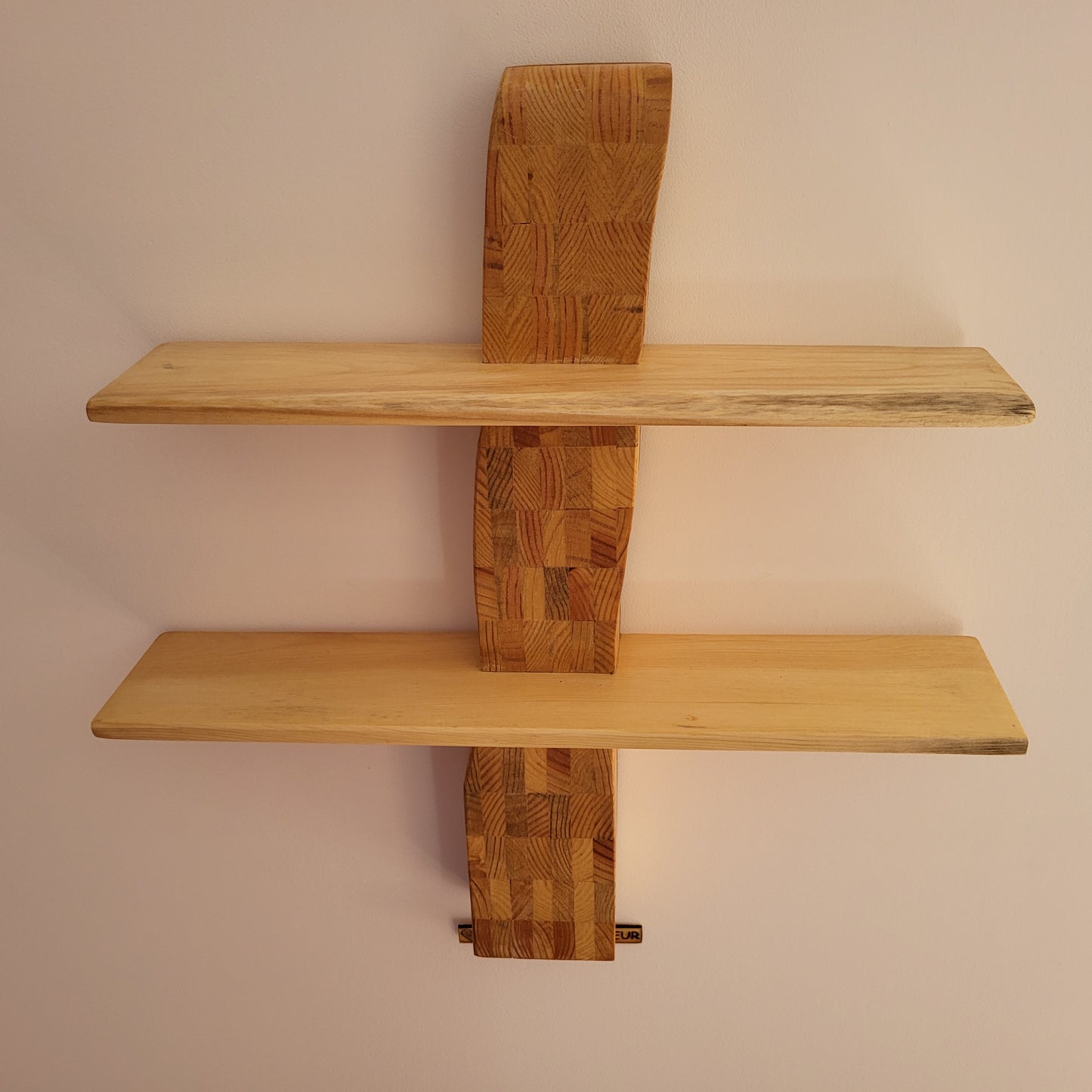 ÉTAGÈRE PUZZLE EN BOIS  + 2 TABLETTES EN PIN - MODÈLE ÉCOLO, ARTISANAL, ORIGINAL & UNIQUE