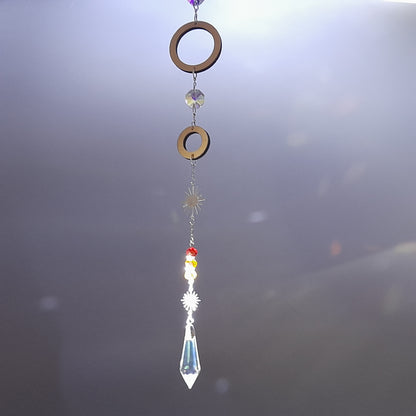 DÉCORATION SUNCATCHER " UNIVERS " avec SOLEIL & LUNE - ATTRAPE SOLEIL UNIQUE, ARTISANAL & ORIGINAL