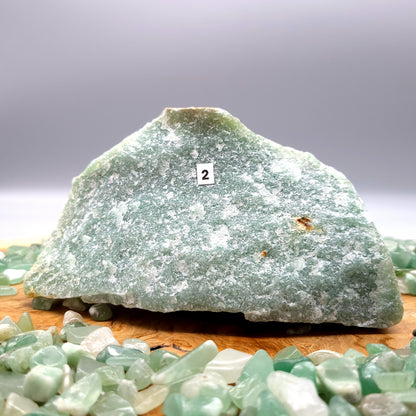GRANDES PIERRES EN AVENTURINE VERTE - BRUTES, SEMI-PRÉCIEUSES & UNIQUES AU CHOIX