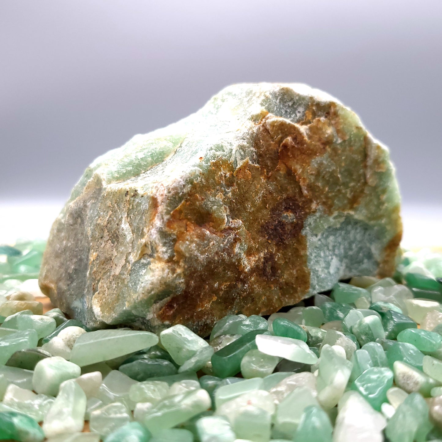 GRANDES PIERRES EN AVENTURINE VERTE - BRUTES, SEMI-PRÉCIEUSES & UNIQUES AU CHOIX