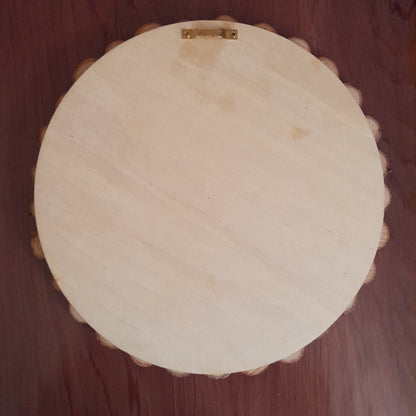 GRAND MIROIR EN RELIEF EN RONDINS DE BOIS - MODÈLE N°2 - DÉCORATION UNIQUE, ORIGINALE et ARTISANALE