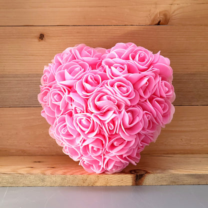 COEURS DÉCORATIONS EN FLEURS DE ROSES - MODÈLES UNIS OU BICOLORES AU CHOIX - UNIQUES, ORIGINAUX & ARTISANAUX