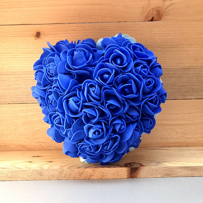 COEURS DÉCORATIONS EN FLEURS DE ROSES - MODÈLES UNIS OU BICOLORES AU CHOIX - UNIQUES, ORIGINAUX & ARTISANAUX
