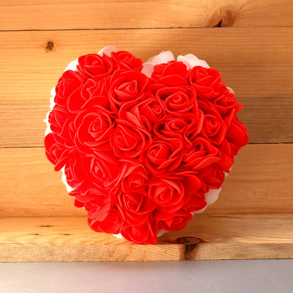 COEURS DÉCORATIONS EN FLEURS DE ROSES - MODÈLES UNIS OU BICOLORES AU CHOIX - UNIQUES, ORIGINAUX & ARTISANAUX