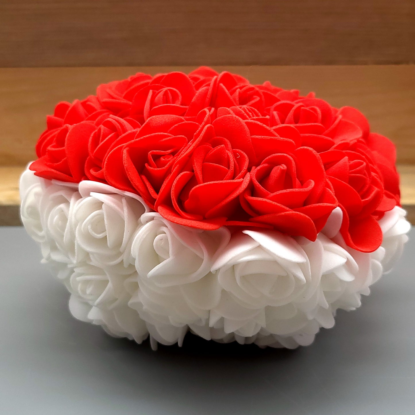 COEURS DÉCORATIONS EN FLEURS DE ROSES - MODÈLES UNIS OU BICOLORES AU CHOIX - UNIQUES, ORIGINAUX & ARTISANAUX