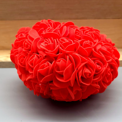 COEURS DÉCORATIONS EN FLEURS DE ROSES - MODÈLES UNIS OU BICOLORES AU CHOIX - UNIQUES, ORIGINAUX & ARTISANAUX