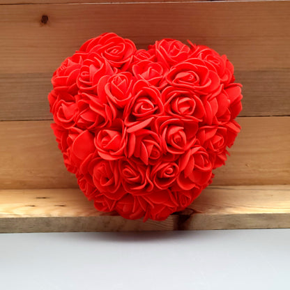 COEURS DÉCORATIONS EN FLEURS DE ROSES - MODÈLES UNIS OU BICOLORES AU CHOIX - UNIQUES, ORIGINAUX & ARTISANAUX