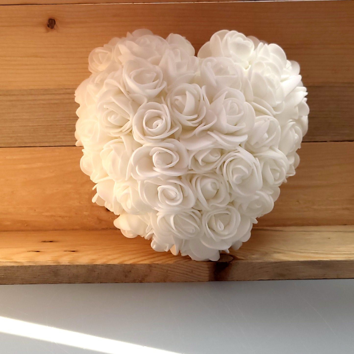 COEURS DÉCORATIONS EN FLEURS DE ROSES - MODÈLES UNIS OU BICOLORES AU CHOIX - UNIQUES, ORIGINAUX & ARTISANAUX